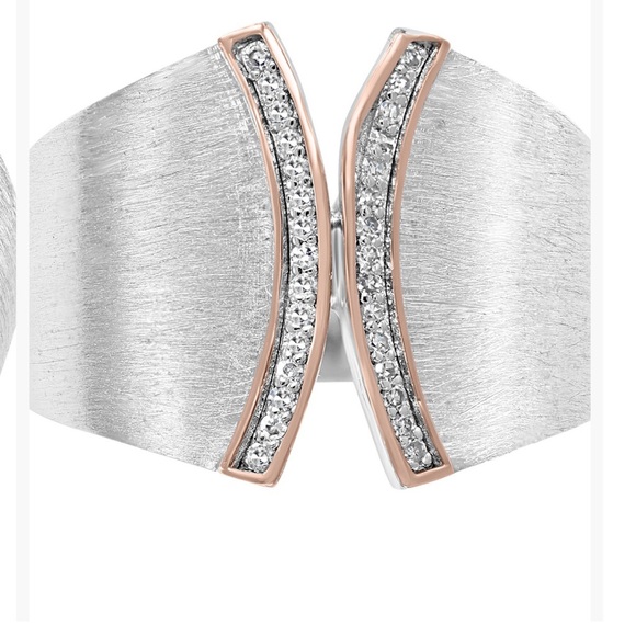 Effy Jewelry - Elegant Silver and Rose Gold Women's Ring